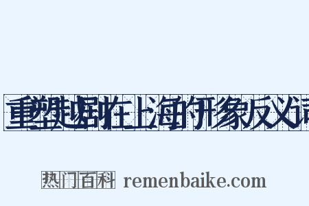 重塑越剧在上海的形象反义词是什么意思的图片